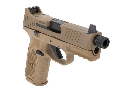 FN509 Tactical 9mm pistol features suppressor height sights